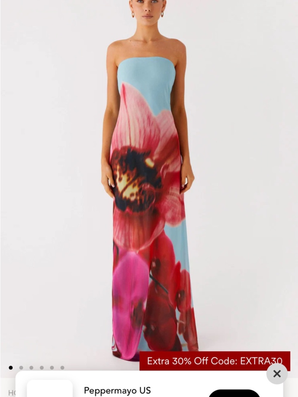 Peppermayo Amelle Maxi Dress - Turquoise Bloom